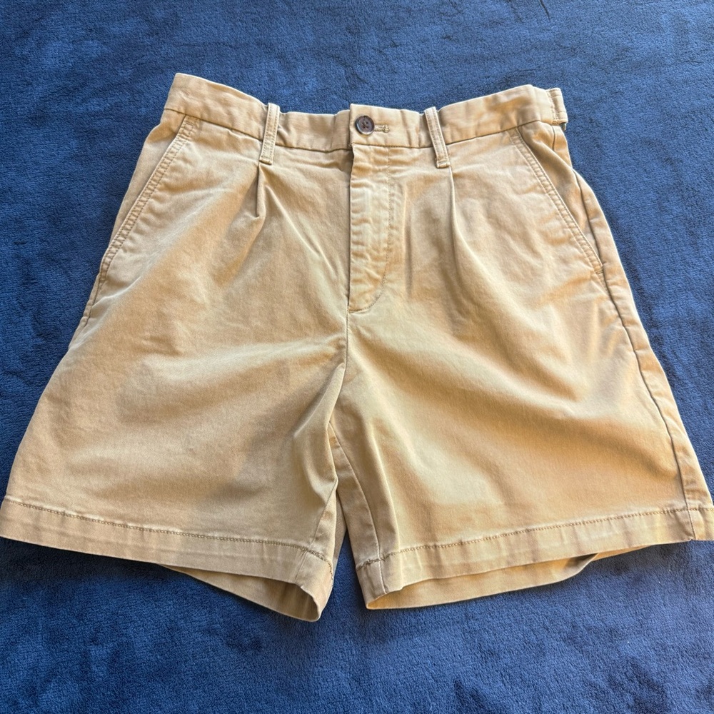 Banana Republic Authentic Chino Shorts Womens‎ 4 Whiskey Pleated 2023